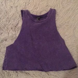 Casual Purple Crop Top